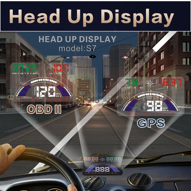 BigBigRoad-5.8 ġ ڵ HUD  ÷ OBD 2 + GPS 2  1,  ӵ  ũ    ˶